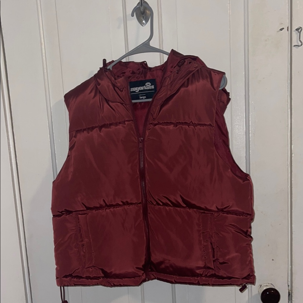 Sugarkiss Burgundy Puffer Vest